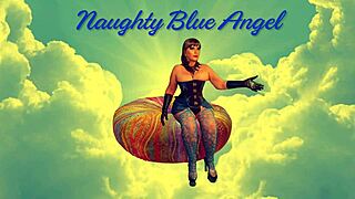 Naughty Blue Angel Sucks Cock In Corset