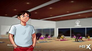 Summertimesaga yoga session with teen character e1 91