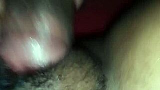 Couldn't resist my ebony step sister's fat juicy wet pussy