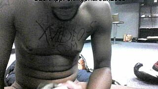 i'm cummin on my big black cock again, it's so nasty