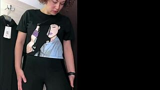 Hot Milf Tries On Clothes In Fitting Room