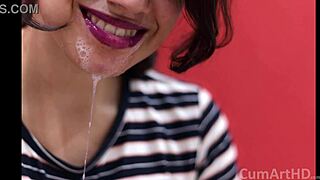 violet lips cfnm cum drippin all over my clothes man