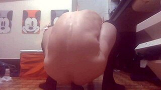 tranny 881 fucks ass with monster cock toy