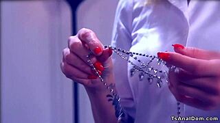 dude with beard gets dominated by tranny's cock in hardcore anal fucking