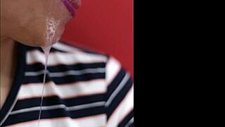 violet lips cfnm cum drippin all over my clothes man