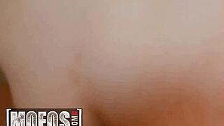 Fucking near the fireplace turns horny Lily Larimar and Charles Dera's romantic anniversary celebration into hardcore sex twice