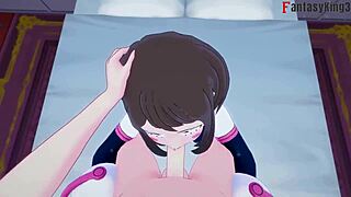 Ochaco uraraka delivers intense boobjob pov