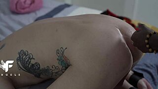 I'm a submissive slut tied up for raw anal with mr philo and zach angels, their big black cocks poundin' me bareback.