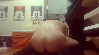 tranny 881 fucks ass with monster cock toy