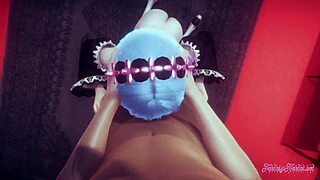 Re Zero hentai Rem gives uncensored POV blowjob! 😍