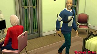 Master Roshi Fixes Sakura's PC And Pounds Her Ass Hard!