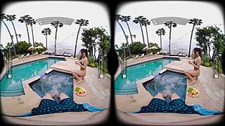 Tru Kait fucks your big dick outdoors in VR POV! Feel the intense banging.