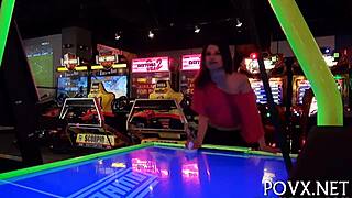 The beauty experiences overwhelming pleasure as she bows down for a hard fuck