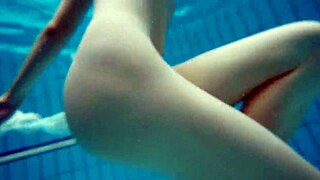 yo, check this blonde babe diana zelenkina naked underwater in the pool
