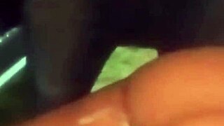 My wife was horny, so I stopped at the parking lot for her to fuck a strange big black cock guy who roughly assfucked my brunette wife.