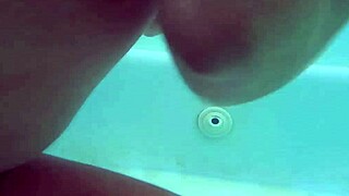 this hot blonde is fucking so good in the pool, close-up action!