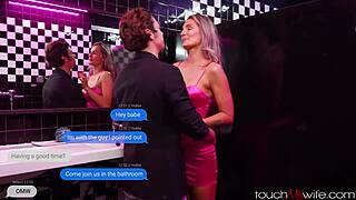 I shared my hot blonde wife Mandy Rhea with a stranger in a club bathroom last night.