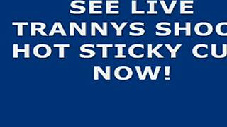 tranny jerks off and cums hard 😈💦