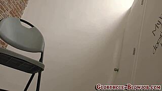 Blonde Gripping Black Shaft Hard