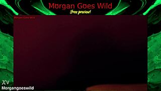 morgan goes wild with monster cock masturbation