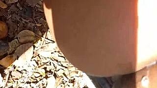 morena explores the woods with her new ass