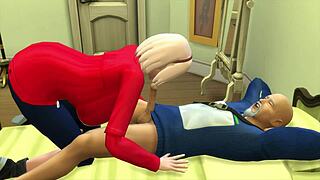 Master Roshi Fixes Sakura's PC And Pounds Her Ass Hard!