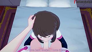 Ochaco uraraka delivers intense boobjob pov