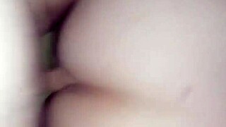 The man fucks his chubby Spanish girlfriend in doggystyle, her big ass bent over as he cums inside.