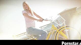 sexy scarlet red undresses outdoors solo