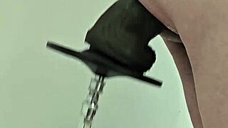 monster black dildo ramming my ass on fucking machine