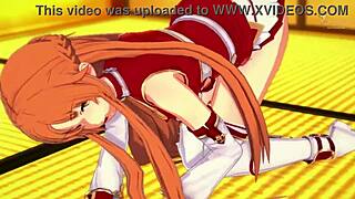 asuna has unplanned pov sex in village room