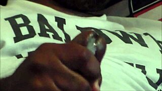 Man, that fat black cock cumming in slow motion is wild!