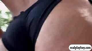 Two bikini teen 18+ girls suck off and banged in the woods