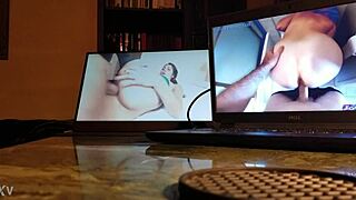 Guy Masturbates Intensely At Desk With Computer