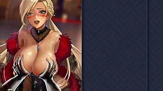 This animated hentai video includes dirty action with the monster cock married to armpit play