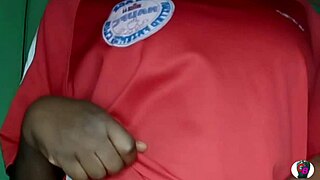 Cyndy Blackslave performs striptease, ripping clothes for follower