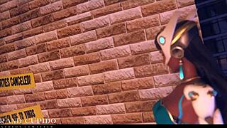 Symmetra battles loneliness with wild sex in Overwatch.