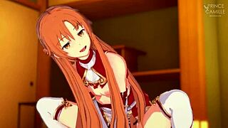 asuna has unplanned pov sex in village room