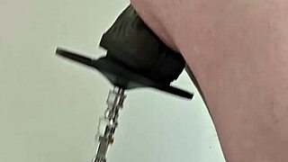 monster black dildo ramming my ass on fucking machine