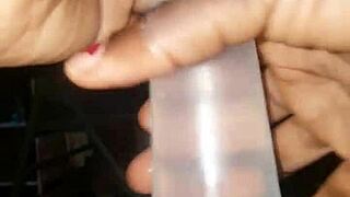 I prepare my penis with ice cubes for intense pussy pounding on web chat