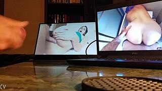 Guy Masturbates Intensely At Desk With Computer