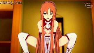 asuna has unplanned pov sex in village room