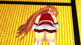 asuna has unplanned pov sex in village room