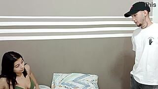 As a good friend, I visit my sick friend and, lacking a thermometer, use my cock in her mouth to check her temperature.