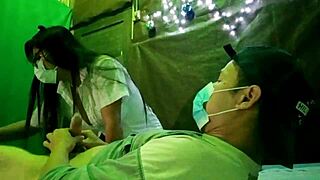 ebony milf rides hard in authentic anal action with lucky guy