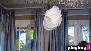 Nice looking teen 18+ olivia paige posed in hot lingerie before nice striptease