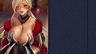 This animated hentai video includes dirty action with the monster cock married to armpit play