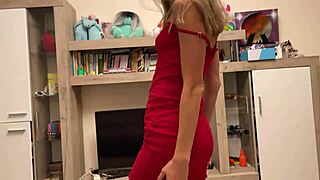 Blonde petite amateur gives taboo handjob to stranger in homemade reality clip. 😈