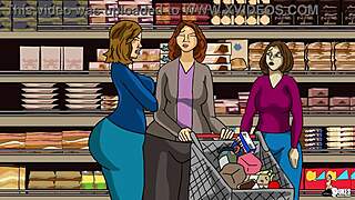 Big booty Mrs. Keagan in supermarket trouble, haha!