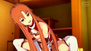 asuna has unplanned pov sex in village room